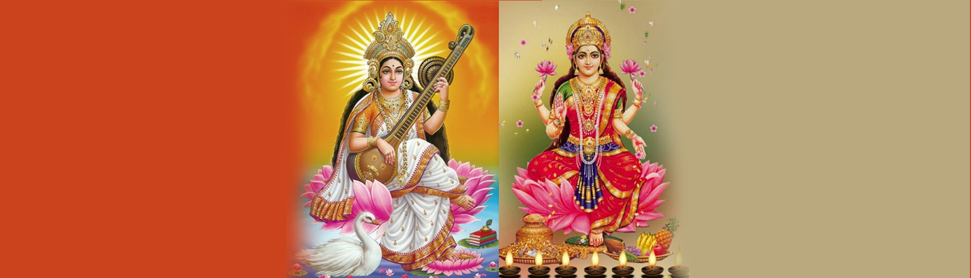 Diwali, Let's Honour both Goddess Lakshmi and Goddess Saraswati